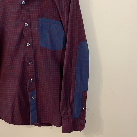 32 Bar Blues Red and Blue Checkered Button Down Size Medium - Picture 4 of 14